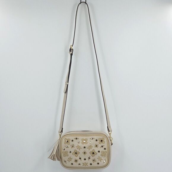 Patricia Nash Josie Small Crossbody Leather Bag Purse Greek Mirror Embroidery - Picture 5 of 10